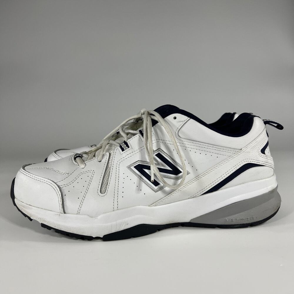 New Balance 608 shoes are a Men’s US Size 14 2E White